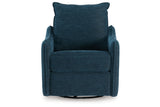 McBurg Navy Swivel Power Recliner from Ashley Furniture - Luna Furniture