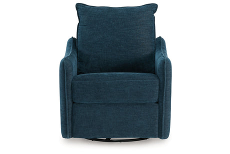 McBurg Navy Swivel Power Recliner from Ashley Furniture - Luna Furniture