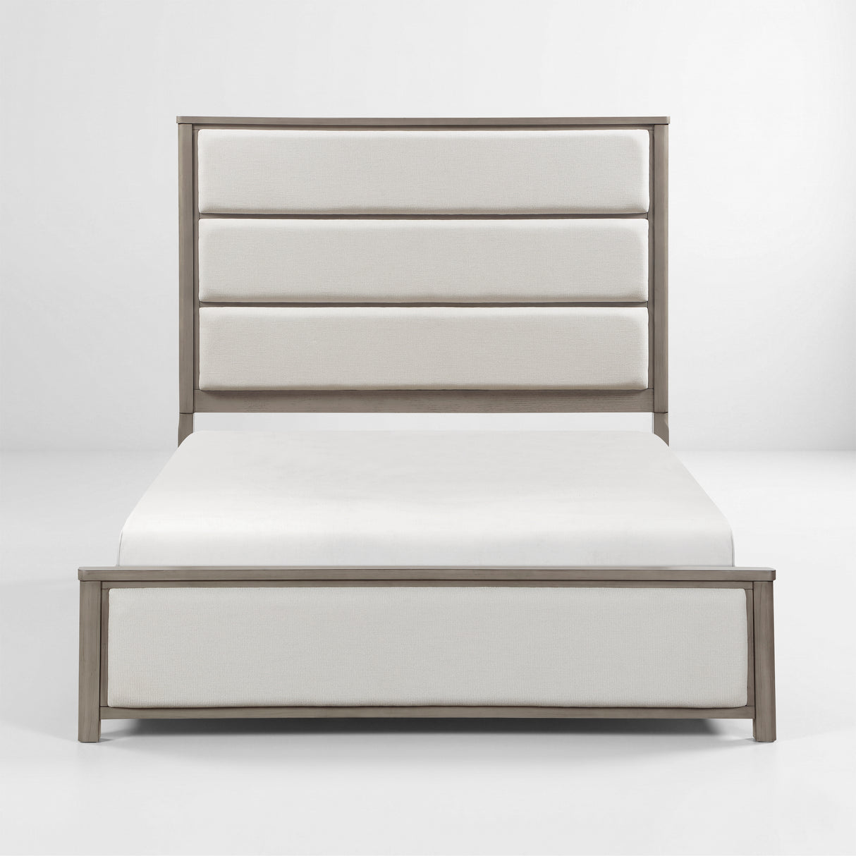 Dalston Light Gray/Beige Queen Bed from Homelegance - Luna Furniture