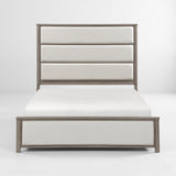 Dalston Light Gray/Beige Queen Bed from Homelegance - Luna Furniture