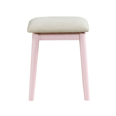 Ornate Pink Vanity Dresser with Mirror and Stool from Homelegance - Luna Furniture