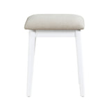 Ornate White Vanity Dresser with Mirror and Stool from Homelegance - Luna Furniture
