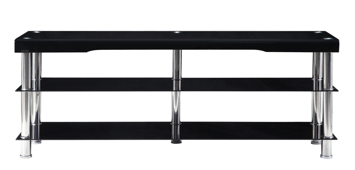 Noyan Black Glass 63" TV Stand from Homelegance - Luna Furniture