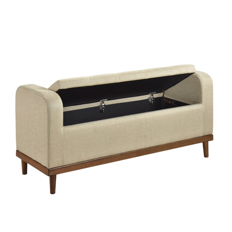 Woodwell Antique White Lift Top Storage Bench from Homelegance - Luna Furniture
