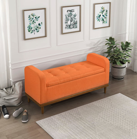 Brigitte Dark Gray Lift Top Storage Bench from Homelegance - Luna Furniture