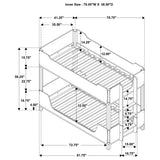 Morris Walnut / Black Twin Over Twin Wood Bunk Bed from Coaster - Luna Furniture