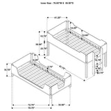 Morris Walnut / Black Twin Over Twin Wood Bunk Bed from Coaster - Luna Furniture