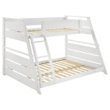 Holden White Wood Veneer Twin Over Full Bunk Bed from Coaster - Luna Furniture