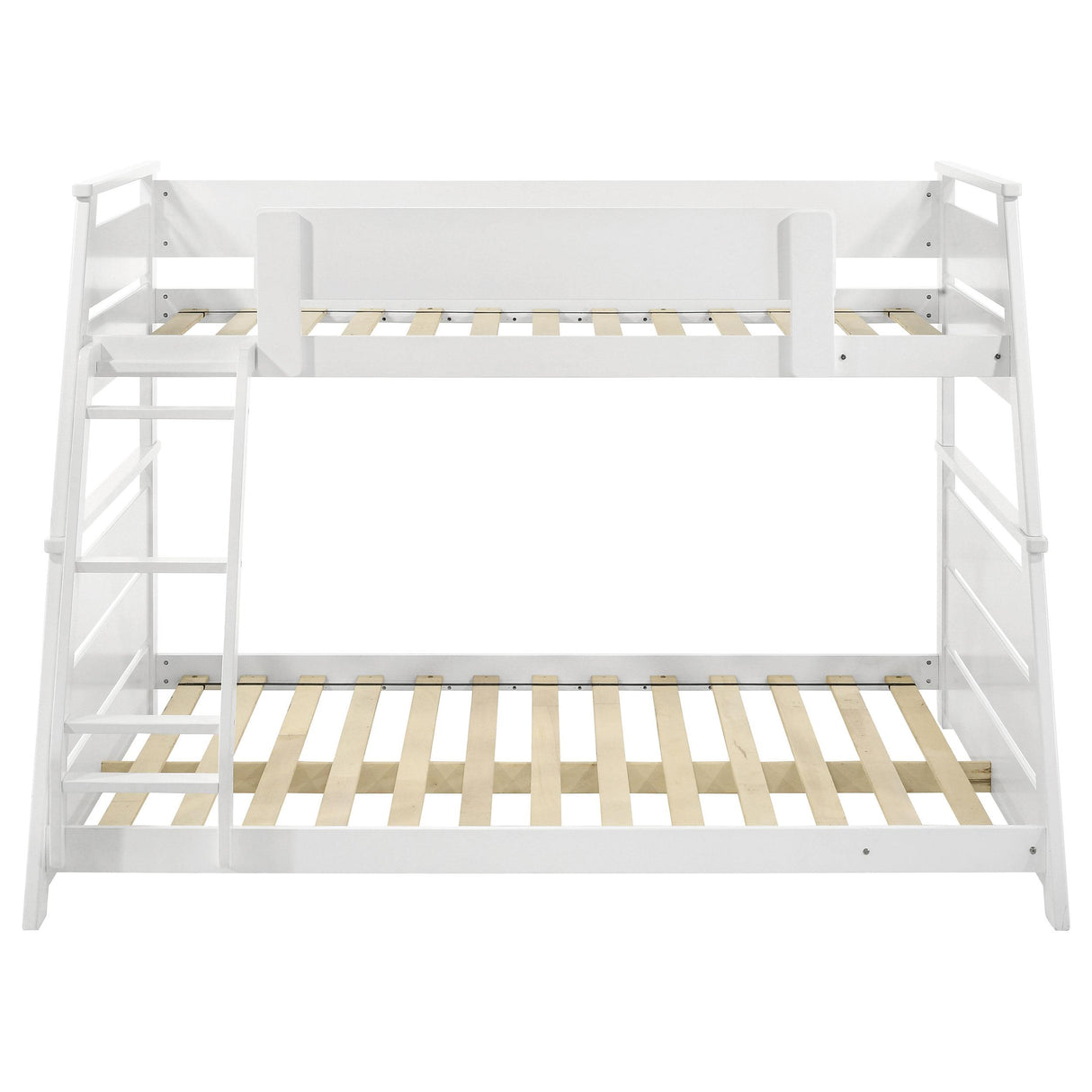 Holden White Wood Veneer Twin Over Full Bunk Bed from Coaster - Luna Furniture