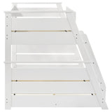 Holden White Wood Veneer Twin Over Full Bunk Bed from Coaster - Luna Furniture