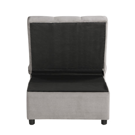 Garrell Brown Velvet Lift Top Storage Bench with Pull-out Bed from Homelegance - Luna Furniture