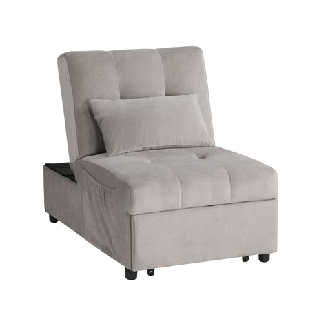 Garrell Brown Velvet Lift Top Storage Bench with Pull-out Bed from Homelegance - Luna Furniture