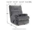 Man Fort Graphite Recliner from Ashley Furniture - Luna Furniture
