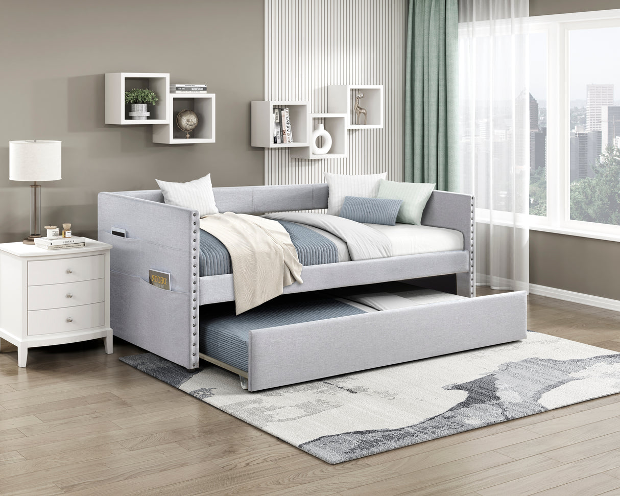 4691GY Daybed with Trundle from Homelegance - Luna Furniture