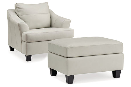 Genoa Coconut Oversized Chair and Ottoman from Ashley - Luna Furniture