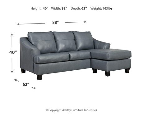 Genoa Steel Reversible Sofa Chaise from Ashley Furniture - Luna Furniture