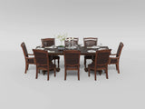 Lordsburg Brown Chery 103" Double Pedestal Extendable Dining Table from Homelegance - Luna Furniture