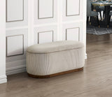 Nell Taupe Lift-Top Storage Bench from Homelegance - Luna Furniture