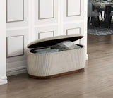 Nell Taupe Lift-Top Storage Bench from Homelegance - Luna Furniture