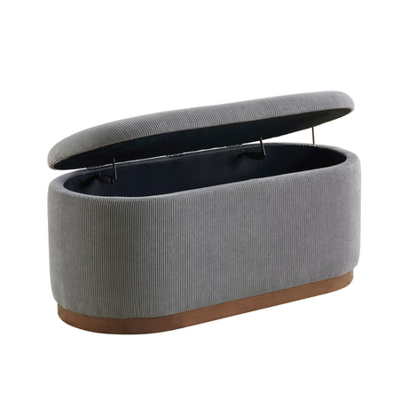 Nell Gray Lift-Top Storage Bench from Homelegance - Luna Furniture