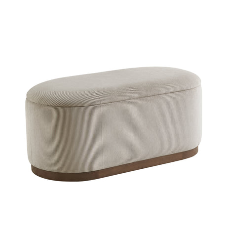 Nell Taupe Lift-Top Storage Bench from Homelegance - Luna Furniture