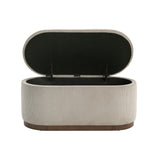 Nell Taupe Lift-Top Storage Bench from Homelegance - Luna Furniture