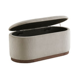 Nell Taupe Lift-Top Storage Bench from Homelegance - Luna Furniture