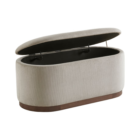 Nell Taupe Lift-Top Storage Bench from Homelegance - Luna Furniture