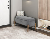 Mavis Gray Lift-Top Storage Bench from Homelegance - Luna Furniture