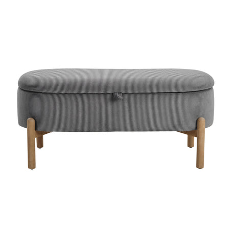 Mavis Gray Lift-Top Storage Bench from Homelegance - Luna Furniture