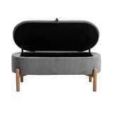 Mavis Gray Lift-Top Storage Bench from Homelegance - Luna Furniture