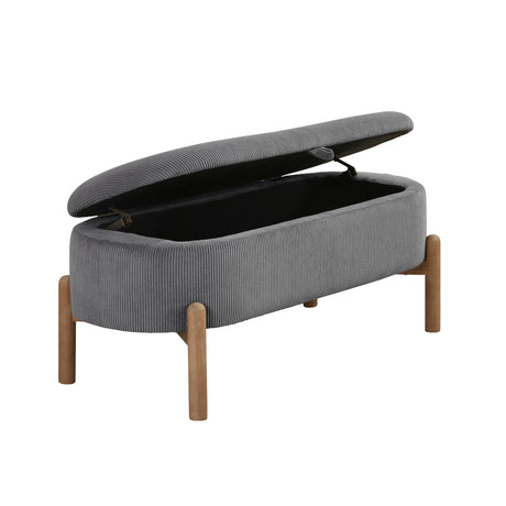 Mavis Gray Lift-Top Storage Bench from Homelegance - Luna Furniture