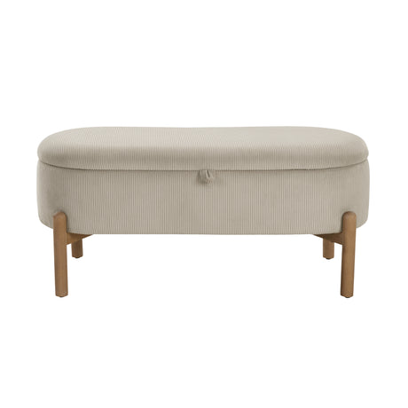 Mavis Taupe Lift-Top Storage Bench from Homelegance - Luna Furniture
