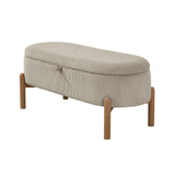 Mavis Taupe Lift-Top Storage Bench from Homelegance - Luna Furniture