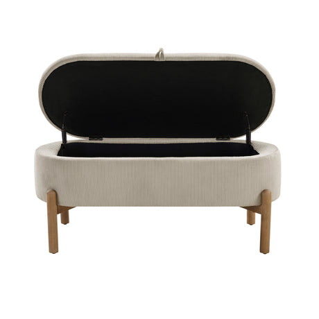 Mavis Taupe Lift-Top Storage Bench from Homelegance - Luna Furniture
