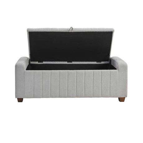 Derby Light Gray Storage Bench from Homelegance - Luna Furniture