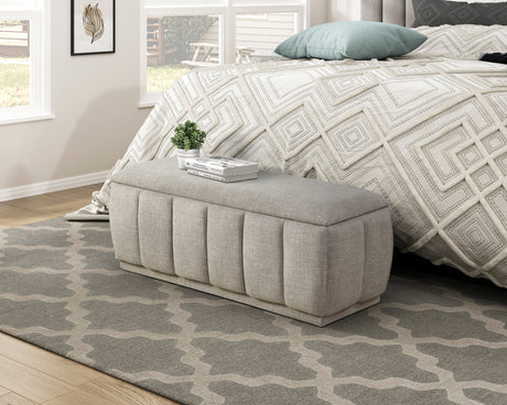 Maize Taupe Storage Bench from Homelegance - Luna Furniture