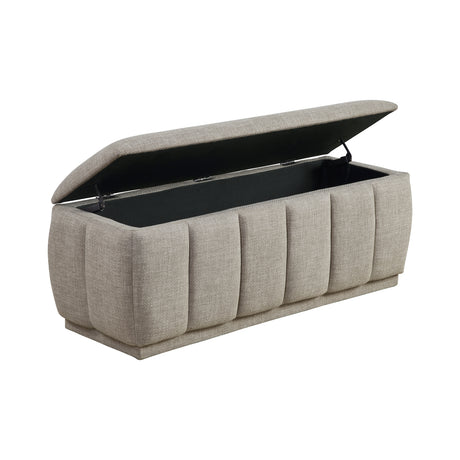 Maize Taupe Storage Bench from Homelegance - Luna Furniture
