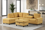 Heights Mustard Performans Fabric Reversible Sectional with Storage Ottoman from Happy Homes - Luna Furniture