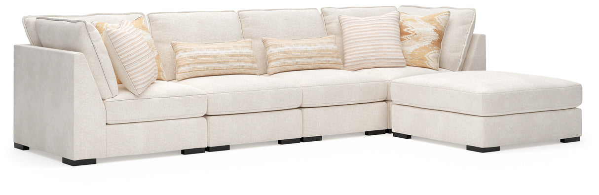 Donelson Creek Vanilla 4-Piece Modular Sectional and Ottoman from Ashley Furniture - Luna Furniture