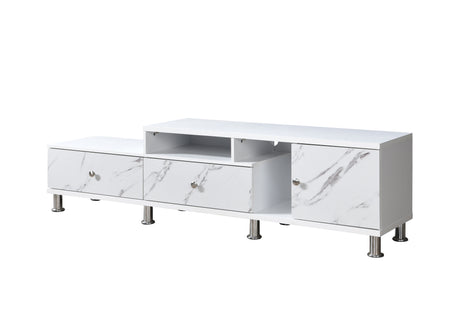 Tessa White Tv Stand from Crown Mark - Luna Furniture