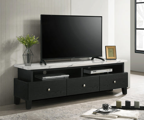 Alina Black Tv Stand from Crown Mark - Luna Furniture