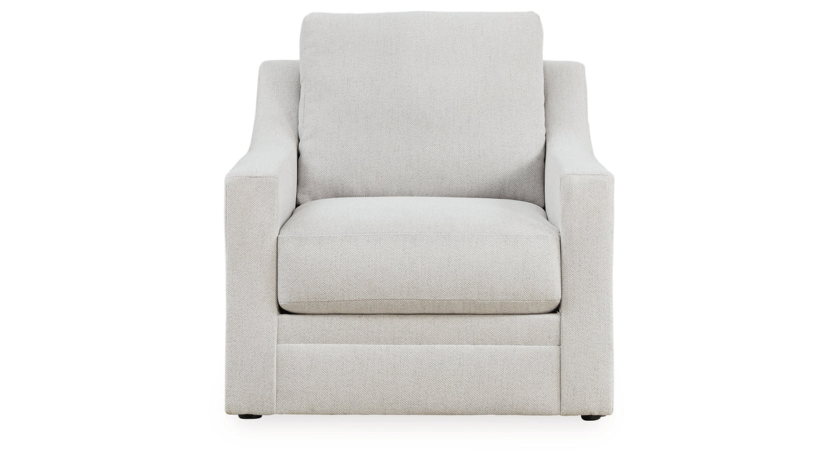 Maitelynn Chair and Ottoman in Chalk from Ashley Furniture - Luna Furniture
