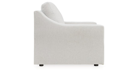 Maitelynn Chair and Ottoman in Chalk from Ashley Furniture - Luna Furniture