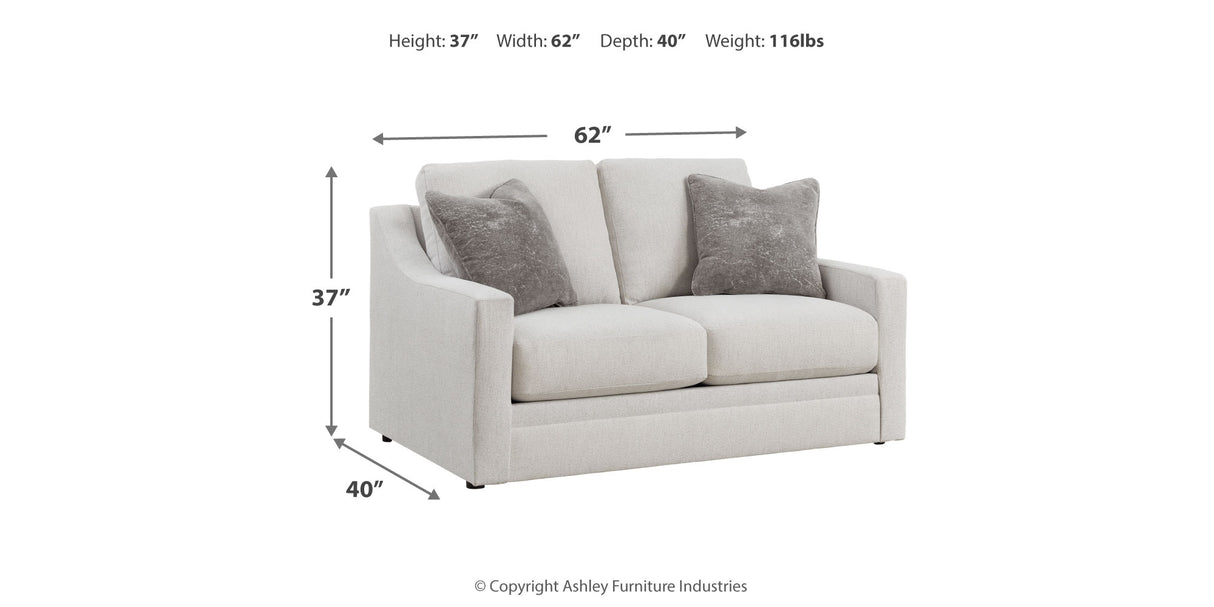 Maitelynn Sofa, Loveseat, Chair and Ottoman in Chalk from Ashley Furniture - Luna Furniture