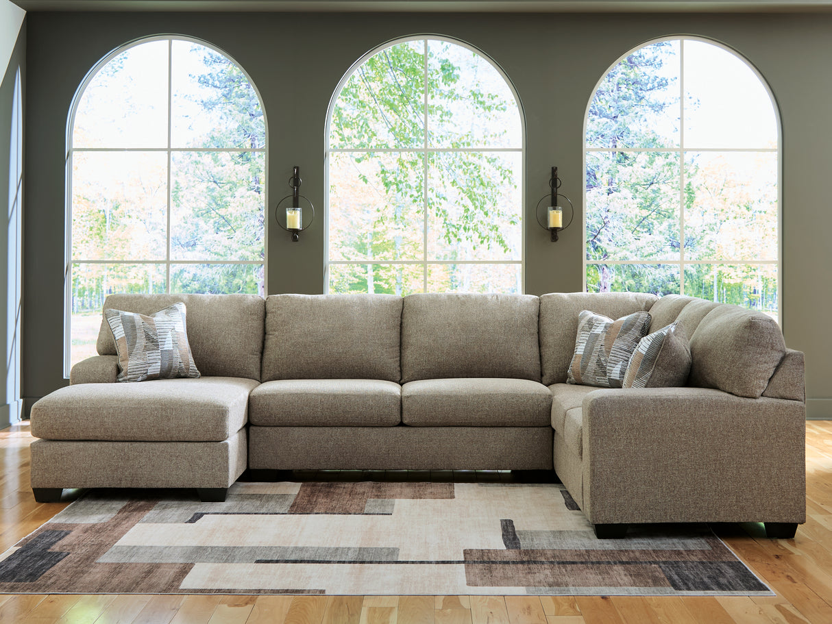Seyler Lane Hemp 3-Piece LAF Chaise Sleeper Sectional from Ashley Furniture - Luna Furniture