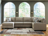 Seyler Lane Hemp 3-Piece LAF Chaise Sleeper Sectional from Ashley Furniture - Luna Furniture