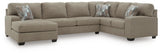 Seyler Lane Hemp 3-Piece LAF Sectional from Ashley Furniture - Luna Furniture