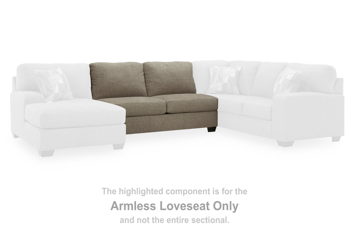 Seyler Lane Hemp Armless Loveseat from Ashley Furniture - Luna Furniture