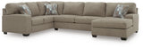 Seyler Lane Hemp 3-Piece RAF Chaise Sleeper Sectional from Ashley Furniture - Luna Furniture